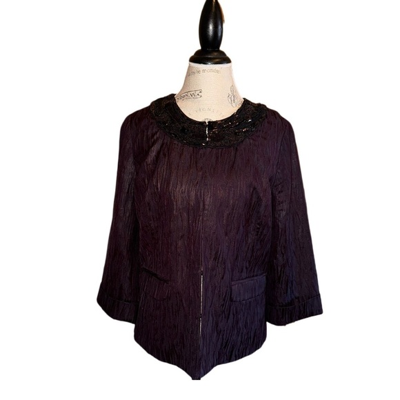 New with Tag Chico’s Luminous Lustre Lareana Three Quarter Sleeve Jacket - Picture 15 of 15